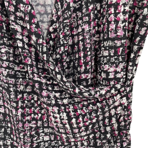 Chico's Multi-Color Abstract Print V-Neck Blouse - Chico's Sz 0 / US Sz S/4 - Picture 7 of 14